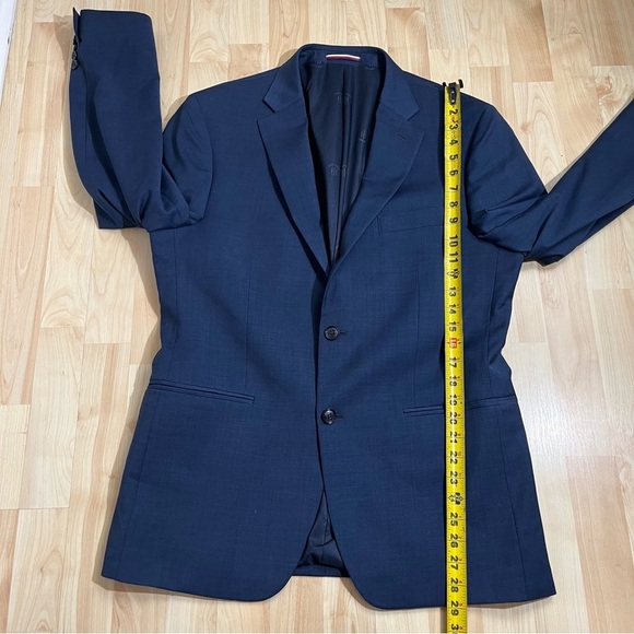 Tommy Hilfiger Mens Suit Blazer Coat Two Button Jacket Size 41R Wool Blend Suit - Picture 2 of 5